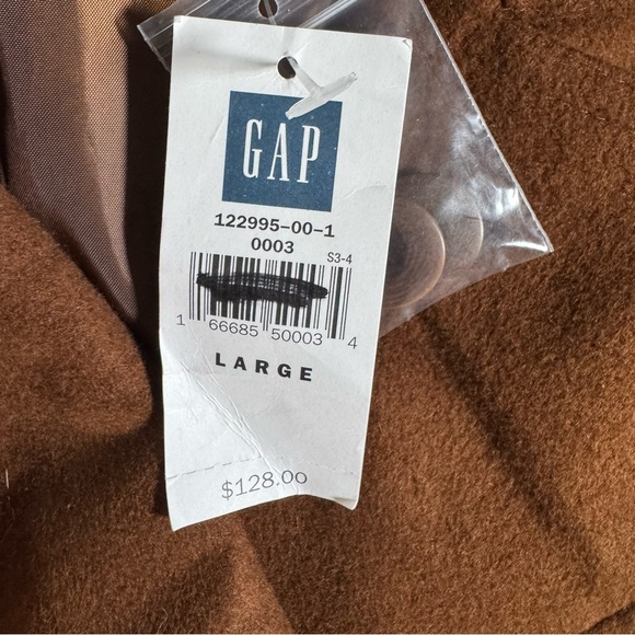 Gap long brown faux suede trench coat belted jacket large new - Picture 4 of 10